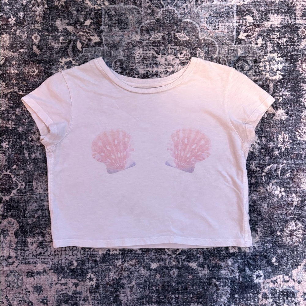 Aerie Pink Shell baby Tee